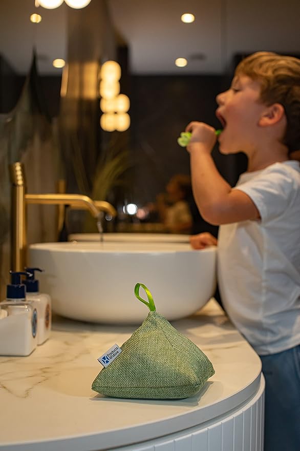 4 Pack of 200g Naturally Activated Bamboo Charcoal Air Purifying Bags | Natural Home Deodorizer Bags | Charcoal Bag Odor Absorber For Pets | Odor Eliminator & Moisture Absorber Air Freshener Bags