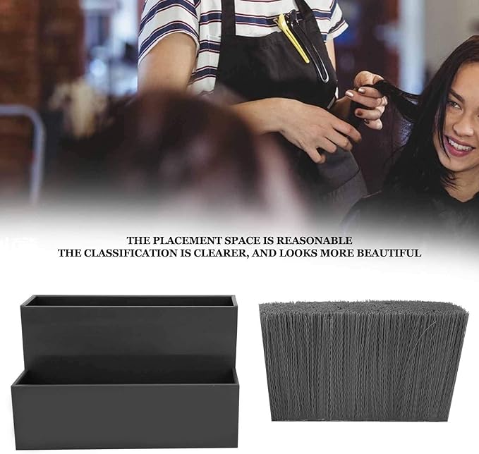 Professional Salon Shear Holder Rack, Salon Hairdressing Combs Clips Box Scissors Storage Box Organizer Case Barber Accessories, for Hair Stylist Office Home(Black)