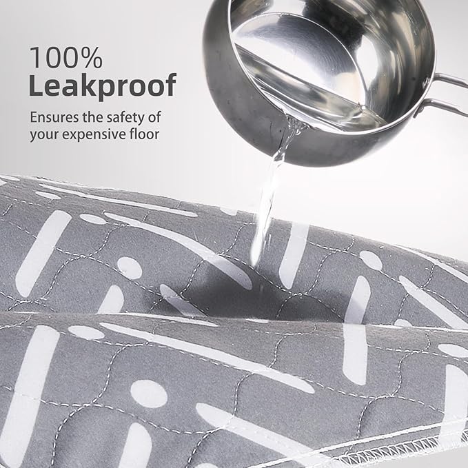 PUPTECK Reusable Dog Pee Pads, 2 Pack Non-Slip Washable Waterproof, Fast Absorbing Puppy Pads Whelping Mat, for Couch, Crate, Potty Training 36" x 41"