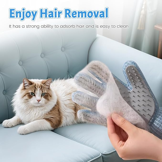 Pet Hair Removal Glove, for Dogs & Cats – Pet Hair Remover for Laundry, Static Electricity Cleaning Glove, Must-Have Dog Supplies & Cat Supplies for Home Grooming and Care