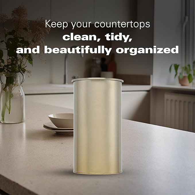 TEKHEUTEN Wipe Holder for Kitchen/Bathroom Counter, Disinfectant Wipe Container, Modern Kitchen Decor, Vintage Countertop Wipe Storage Organizer Caddy, with Gold Finish