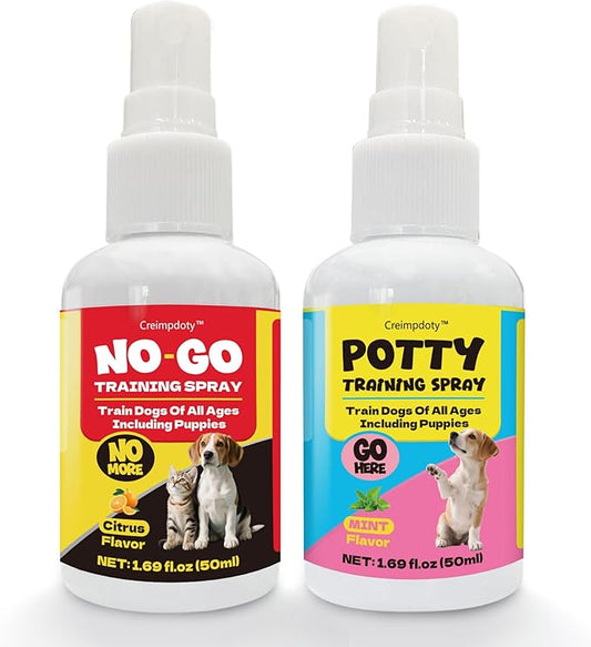 Dog Potty Training Spray Set, Indoor & Outdoor Potty Training for Dogs & Puppies, Stops Urination & Marking, Puppy Essentials, 1.69 fl.oz