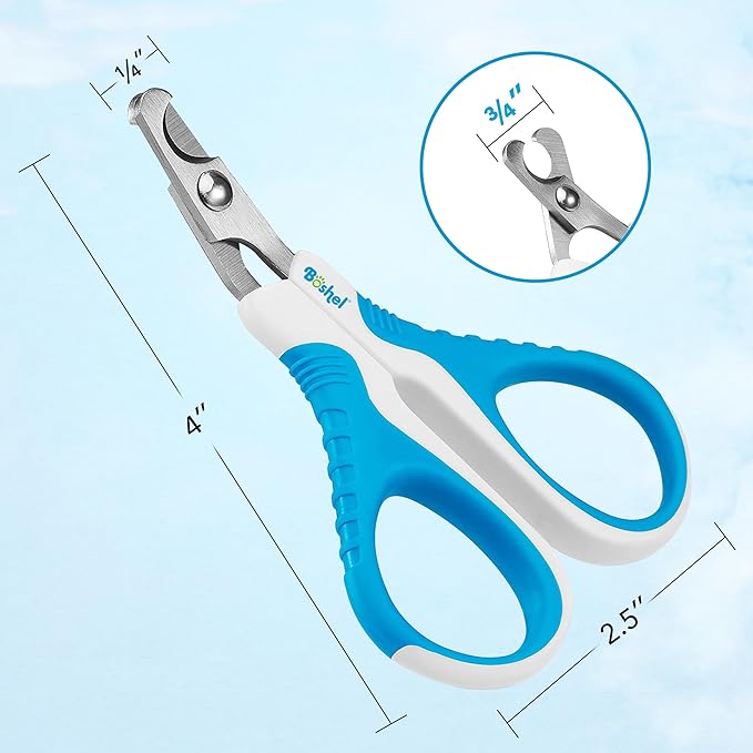 BOSHEL Cat Nail Clipper - Razor-Sharp & Angled Cat Clippers for Nails with Comfy Grip Handles. Lightweight & Safe Grooming Solution - Ideal for Smaller Pets
