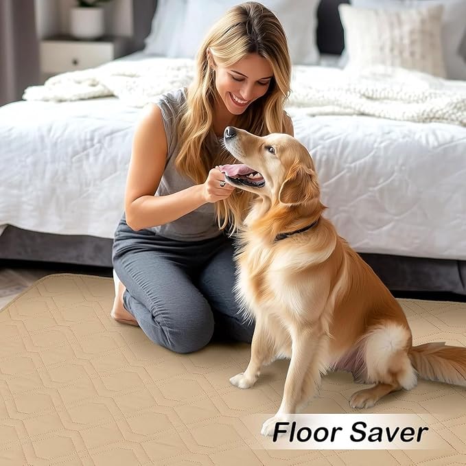 hyha Waterproof Dog Bed Blanket, Soft Pet Blankets, Waterproof Couch Cover for Dogs, Reversible Sofa Covers Washable for Furniture (30x53 Inch, Camel/Camel)
