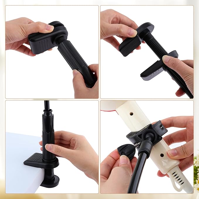 DYNWAVE Dog Hair Dryer Stand, Pet Grooming Table Hair Dryer Holder Hose Tube Holder Hands- Groomers Adjustable Third Arm with Clamp, 360 Degrees Rotatable Hair Dryer Stand for Dog Cat Grooming