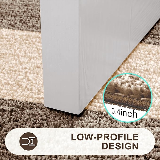 Kitinjoy Indoor Outdoor Door Mat, 47x20 Non-Slip Absorbent Dirt Trapper, Low-Profile Washable Inside Entrance Front Floor Mat, Sturdy Soft Entry Doormats for Entryway, Light Brown