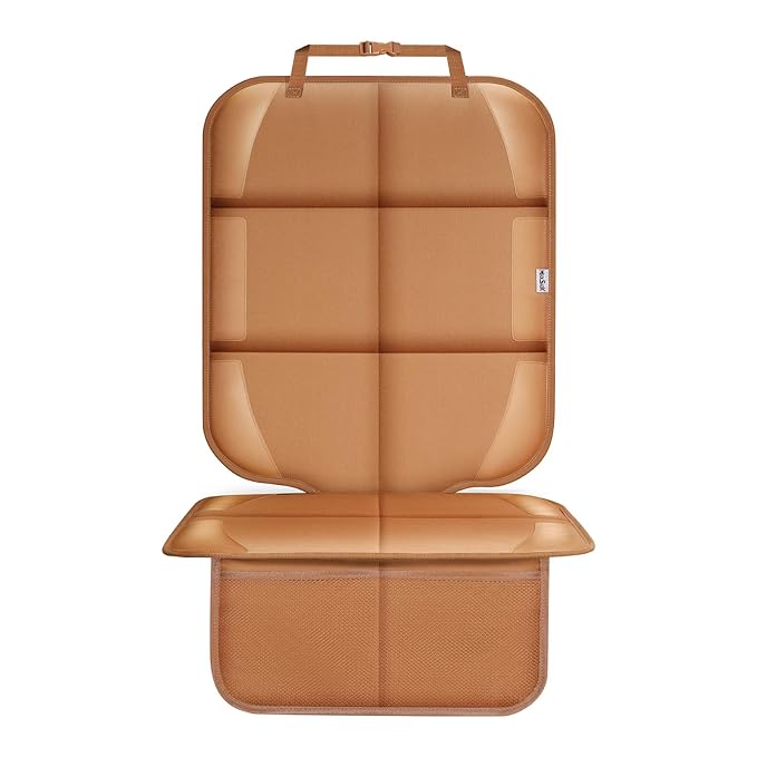 Meolsaek Car Seat Protector for Child Car Seat, Durable 600D Fabric Waterproof Car Seat Cover with Thick Pad Non-Slip Backing (No Imprints)