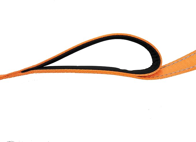 Primal Pet Gear Dog Leash 6ft Long,Traffic Padded Two Handle,Heavy Duty,Reflective Double Handles Lead for Control Safety Training,Leashes for Large Dogs or Medium Dogs,Dual Handles Leads(Orange)