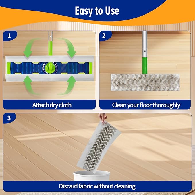 60 Count XL Pet Dry Sweeping Cloth Refills for Swiffer Sweeper XL Mop, Unscented Heavy Duty Dry Pads Refills for Multi-Surface Floor Cleaning