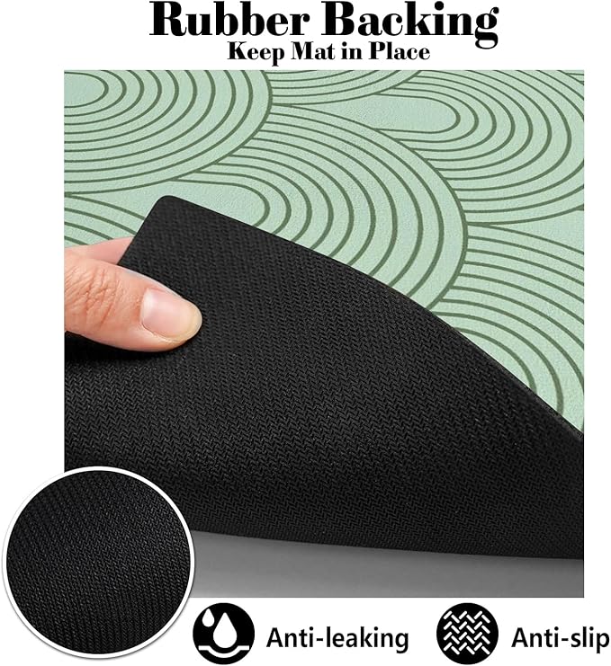 Dog Food Mats for Floors Absorbent, Pet Cat Food Mat - Quick Dry Dog Bowl Mats for Food and Water, Eco-Friendly Boho Pet Supplies