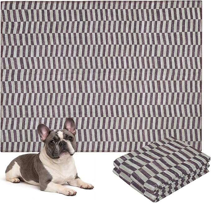 LOVEWAG Washable Dog Pee Pads, 36" x 48", Waterproof, Non-Slip, Super Absorbent, Reusable Machine-Washable, 2-Pack (Mahogany Weave)