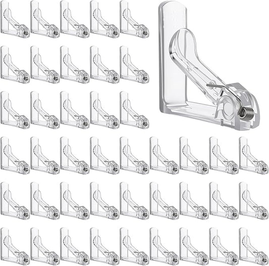 48pcs Tablecloth Clips Table Cloth Clips Picnic Clear Plastic Clip-Clamp Holder Table Tablecloth Clip Bulk for Outdoor,Wedding Picnic Tables Camping tablecloths Party Essentials
