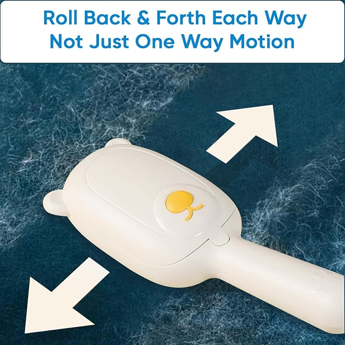 1TO3GO Pet Hair Remover Roller Compact Cat/Dog Hair Remover Deep Clean Convenient to Carry Reusable Lint Roller for Carpet, Furniture, Clothing and Bedding, Carpets and Car Seats (White)