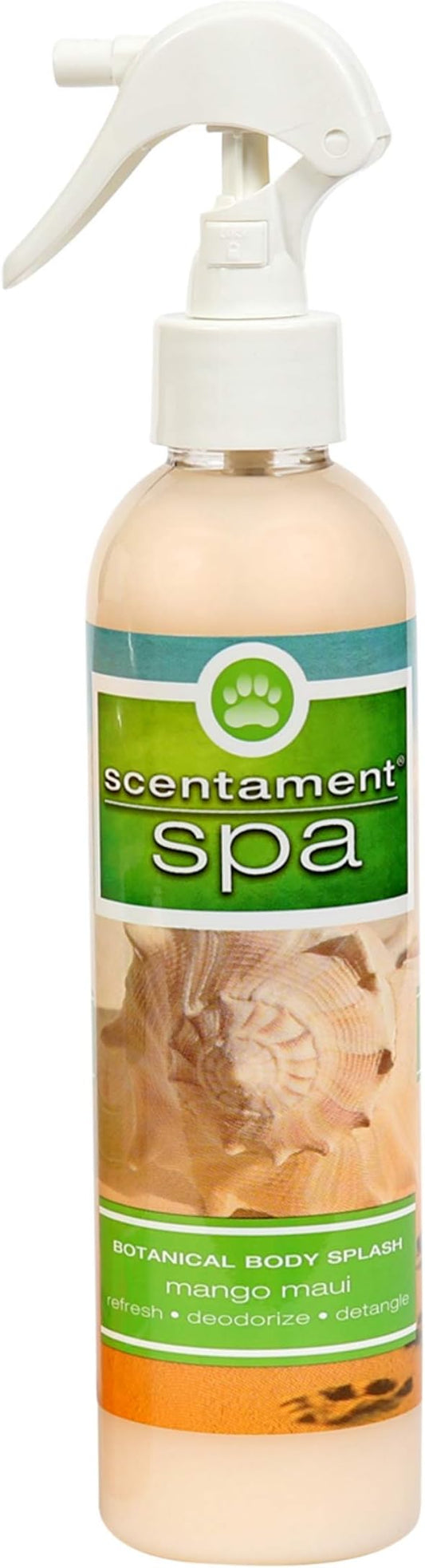 Best Shot Scentament Spa Botanical Body Splash, Detangler Spray, Body Spray for Pets, Cat and Dog Cologne Spray, Mango Maui, 8 Oz.