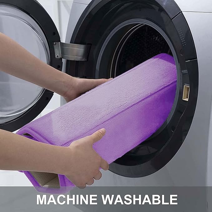 Buganda Memory Foam Bath Mat, 70" x 24", Ultra Soft and Non-Slip Bathroom Rugs, Water Absorbent and Machine Washable Bath Rug Runner for Bathroom, Shower, and Tub, Lavender