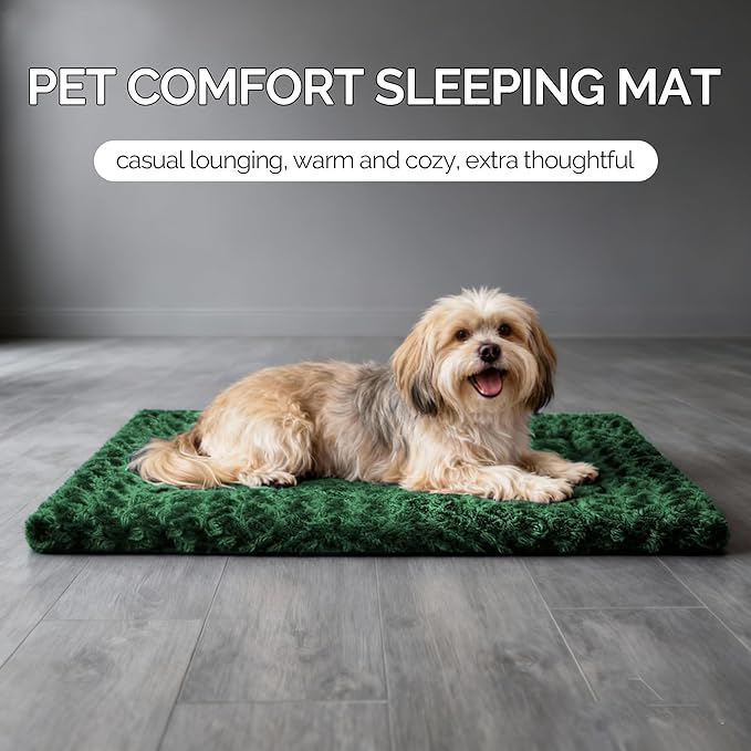 Dog Bed Mat - Dog Crate Pad - Reversible Dog Mat for Pet Comfort - Soft Bed Pads with Dual-Sided Design for All Seasons - Durable, Machine Washable Mat for Crates, Travel, and Home