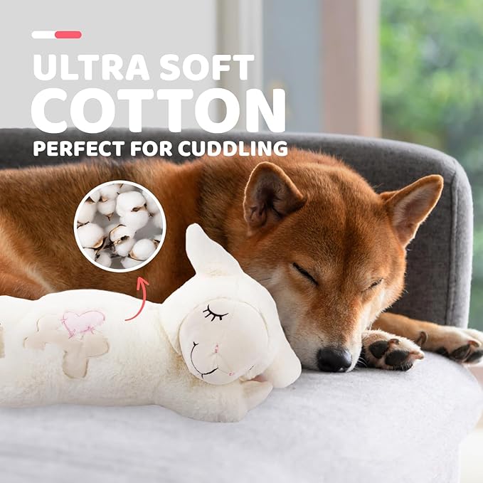 ALL FOR PAWS Puppy Heartbeat Stuffed Animal Toy, Dog Anxiety Toys Soothing Dog Crate Snuggle Sleep Aid Plush Comfort Toys