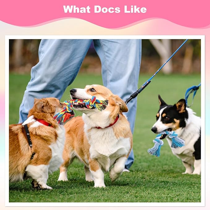 48 PCS Puppy Chew Toy Dog Rope Toys Cotton Knot Teething Toy Tug of War Dog Interactive Toys Multi Color for Small and Medium Dogs Newborn Pet Boredom Teeth Cleaning