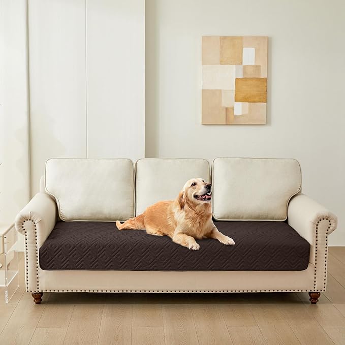 hyha Waterproof Dog Blanket, Soft Pet Bed Blankets, Waterproof Sofa Couch Cover for Dogs Washable, Reversible Pet Couch Covers for Sofa Furniture (30x80 Inch, Chocolate/Dark Grey)