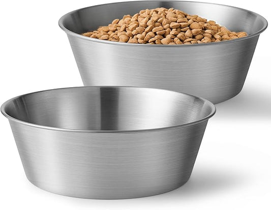 Heavy-Duty Stainless Steel Dog Bowl - Food Grade 304, Rustproof & BPA Free - Easy to Clean, Dishwasher Safe -Medium (48oz, 6 Cups) for Dogs 40-80lbs