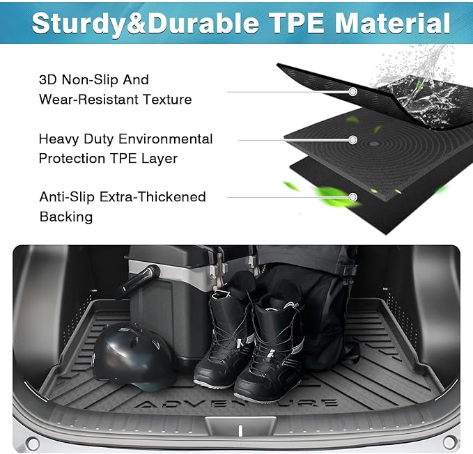 Mixsuper Cargo Liner for Hyundai Kona/Kona Electric (EV) 2024-2025, Trunk Mat for Hyundai Kona Accessories Cargo Mat Rear Trunk Liner Black