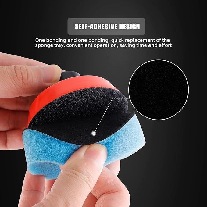 ZFE Car Foam Drill Polishing Pad Kit, 44Pcs 1inch 2inch 3inch Detail Polishing Buffing Pad Mix Size Car Detailing Kit with 5/8-11 Thread Backing pad & Adapters for Buffer Polisher Polishing, Buffing