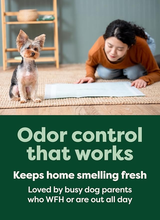 Earth Rated Max Absorbency Puppy Pee Pads for Dogs Absorbs 2X Faster & 2X More, Leak-Proof, Odor Control Potty Training, Unscented, Large, 22” x 23”, 75 Count