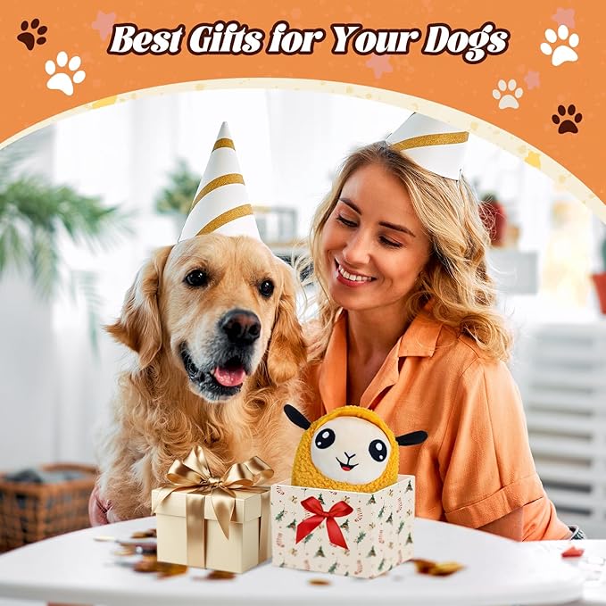 Interactive Moving Dog Toys, 2025 Upgraded Jumping Squeaky Moving Dog Ball, Rechargeable Plush Chew Toys for Small/Medium/Large Dogs to Keep Them Busy (Sheep)