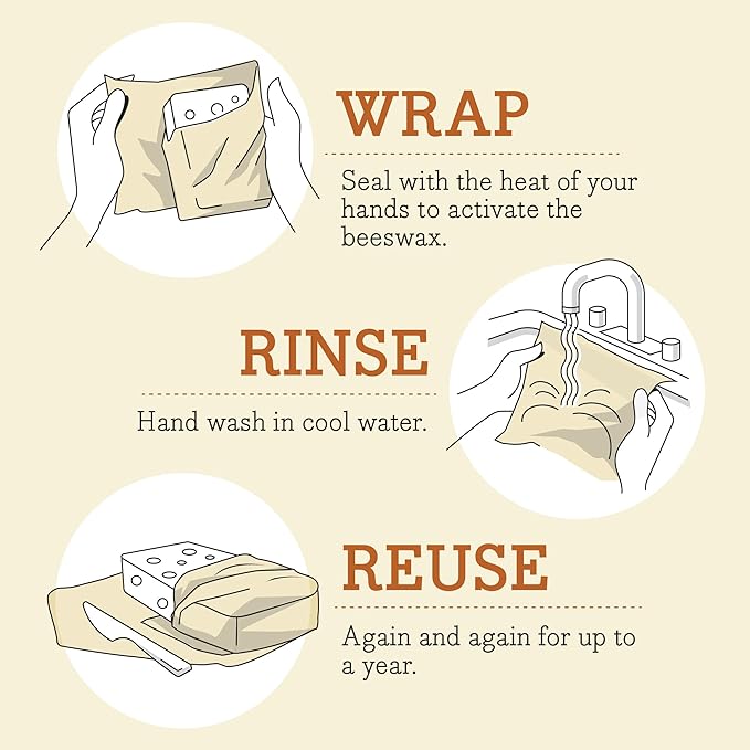 Bee's Wrap Beeswax Wraps for Food - Cut to Size 14x52" Wax Paper Roll - Made in USA Reusable Waxed Paper & Bowl Covers - Organic & Eco-Friendly Alternative to Aluminum Foil & Plastic Wrap, Botanical