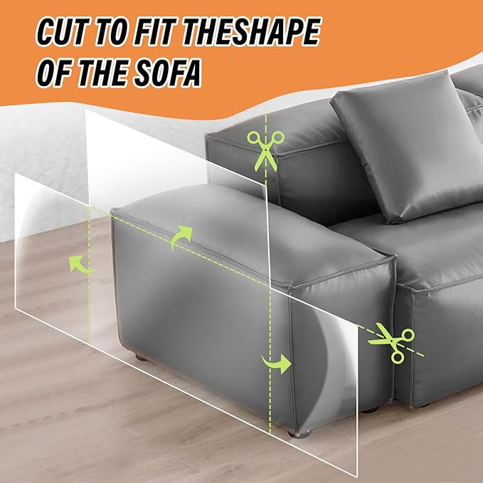 yongjoy Anti-Cat Scratch Furniture Protector, Flexible Sticky Couch Corner Guard, Thicken Vinyl Cat Scratch Tape (158" x 11.8")