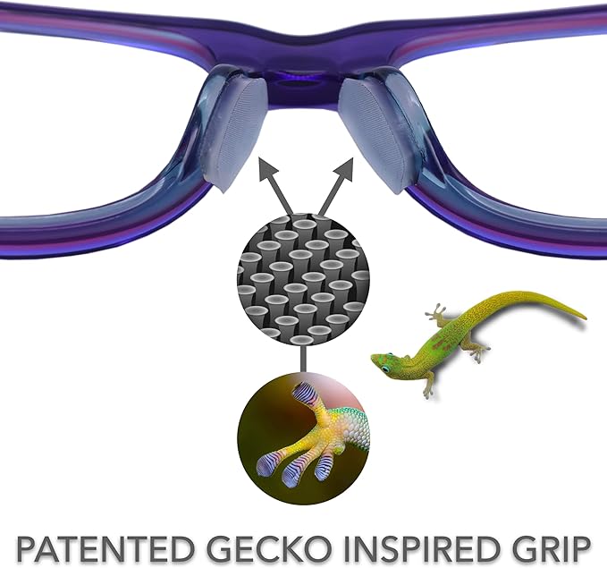 Setex Gecko Grip 1.8mm Thick Anti Slip Eyeglass Nose Pads, (Bulk Pack 15 Clear Pair) USA Made, 2500 Innovative Microstructured Fibers per Nose Pad, 1.8mm x 7mm x 16mm
