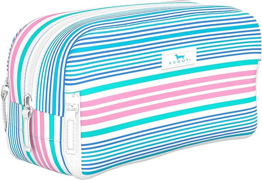 SCOUT 3-Way Bag - Travel Makeup Pouch and Toiletry Bag for Women with Three Zipper Compartments - Stands Upright, Wipes Clean