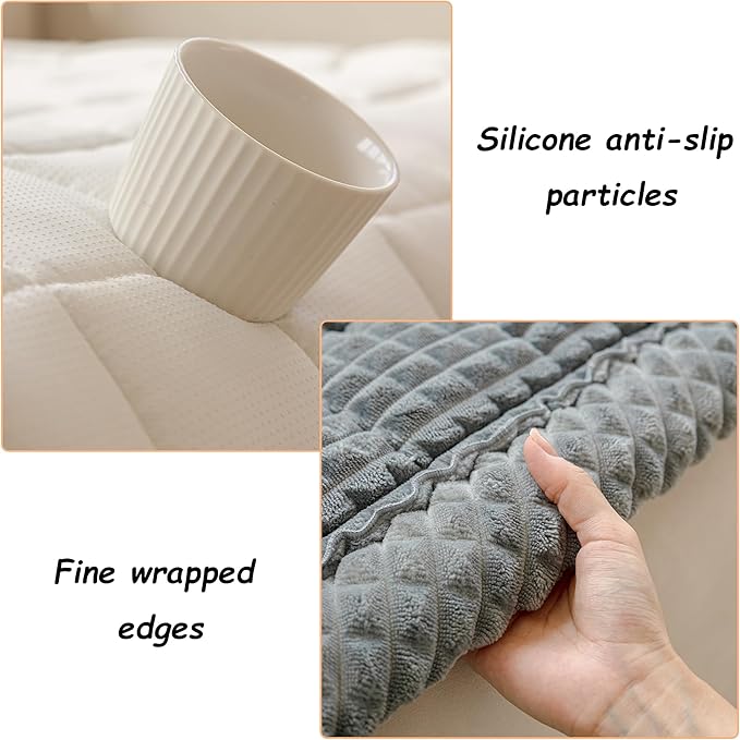 HOMEREFROM Washable Large Dog Bed for Cars, Dog Car Seat Cover for Backseat, Anti-Slip Pet Sleeping Mat, Car Seat Protector, Travel Pet Pad for Trucks and SUV (Gray, 24.8" x 54")