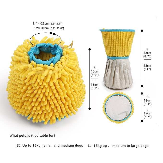 ETIAL 2-in-1 Dog Paw Cleaner & Dryer Cup with Built-In Towel, Portable Pet Foot Cleaning Washer for Mud, Dirt, Sand, and Water, Machine Washable, Foldable Design for Travel (S)