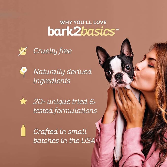 Bark2Basics Vanilla Greek Yogurt Dog Shampoo, 1 Gallon | Protein Pet Shampoo, All Natural Ingredients, Restores Moisture, Gently Repairs and Nourishes Coat, Cruelty-Free