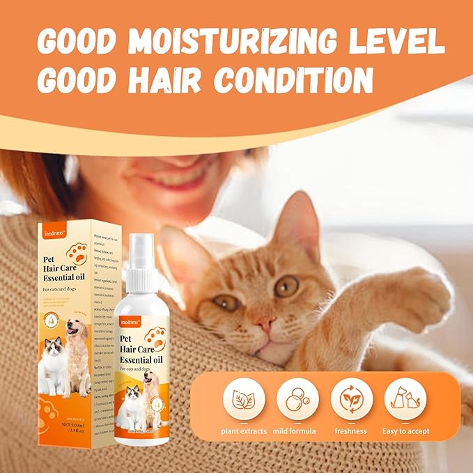 Dog Detangler Spray - Detangling Plus Shine Mist for Dogs | Best Detangling Spray for All Dogs & Puppies for Shiny Coats and Dematting | 3.5 Oz Bottle