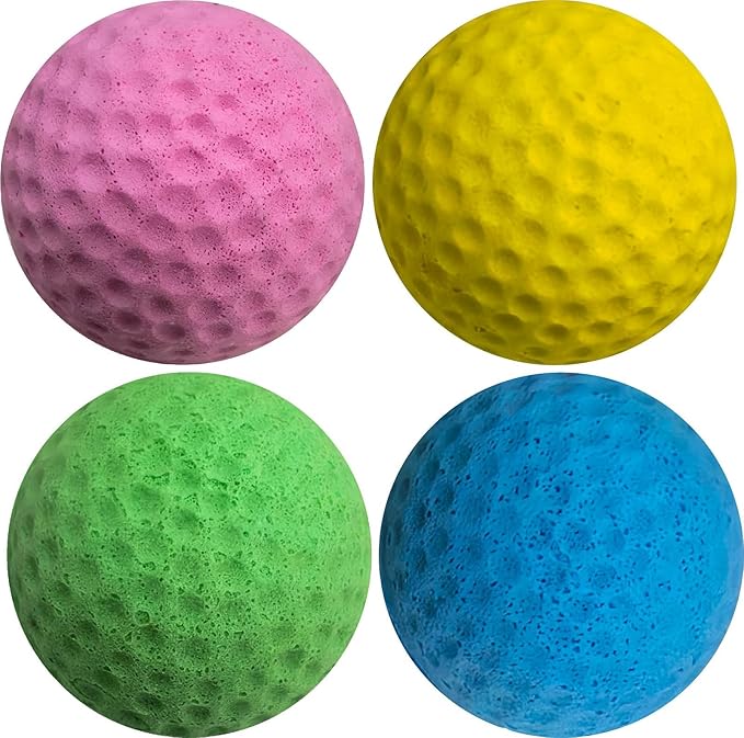 GINFH Cat Foam Ball Cat Sponge Ball Toy Soccer Toy (4Pack)
