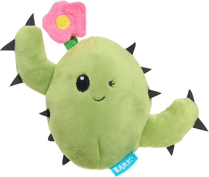 Barkbox 2 in 1 Interactive Plush Dog Toy - Rip and Reveal Toy for Dogs and Puppies - Stimulating Squeaky Pet Toys | Consuela Cactus (Large)
