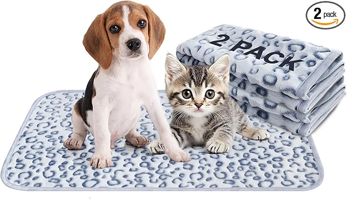 Qeils Reusable Puppy Pads, 2 Pack Washable Pee Pads for Dogs, Waterproof Non Slip Wee Wee pad, Absorbent and Leakproof Training Mats for Potty, Crate, Playpen, Bed, Sofa, 16"x 30"