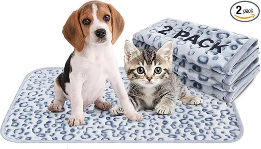 Qeils Reusable Puppy Pads, 2 Pack Washable Pee Pads for Dogs, Waterproof Non Slip Wee Wee pad, Absorbent and Leakproof Training Mats for Potty, Crate, Playpen, Bed, Sofa, 16"x 30"