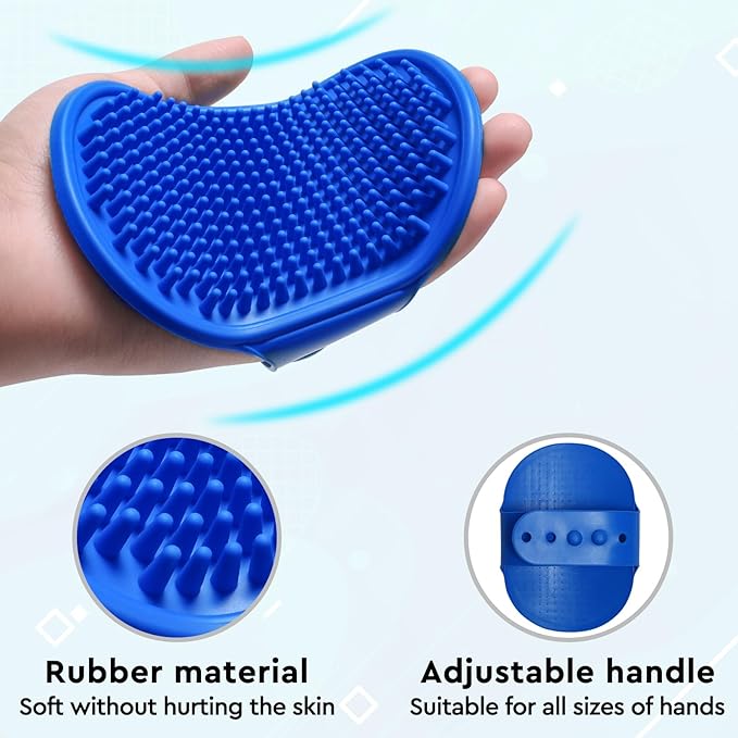 Cat Grooming Glove Brush,Self-Cleaning Slicker Pet Brush for Short and Long Haired Pets,Dog Bath Brush for Shedding and Grooming,Removes Loose Hair and Tangles,Promote Circulation