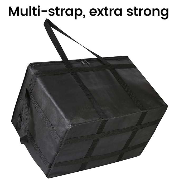 Bodaon 3-Pack Insulated Food Delivery Bag, XXXL Pizza Cooler Bags, Rideshare Delivery Bag, Thermal Cold/Hot Styrofoam Carrier for Catering/Shopping/Travel/Car, Warmer/Frozen