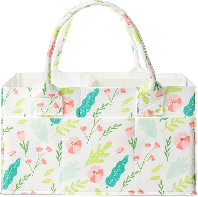 Mr. Pen- Baby Diaper Caddy Organizer, Blooming Palette, Nursery Storage Bin and Car Organizer for Diapers and Baby Wipes