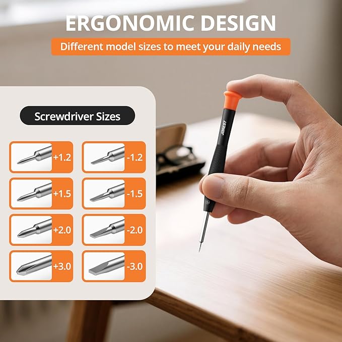 JOREST Eyeglass Repair Kit, Sunglasses/Glasses Repair Tool including Small Screws, Nose Pads and Screwdrivers, Glasses Fixing Kit; Christmas gift for people who wear glasses(Men/Women Adults Him/Her)