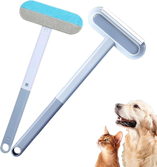 Multifunctional Pet Hair Remover, 2025 New Pet Hair Remover 4 in 1 for Couch with 17inch Long Handle, Washable Cat HairRemover Brush for Furniture, Couch, Carpet, Clothes and Laundry (1PC)