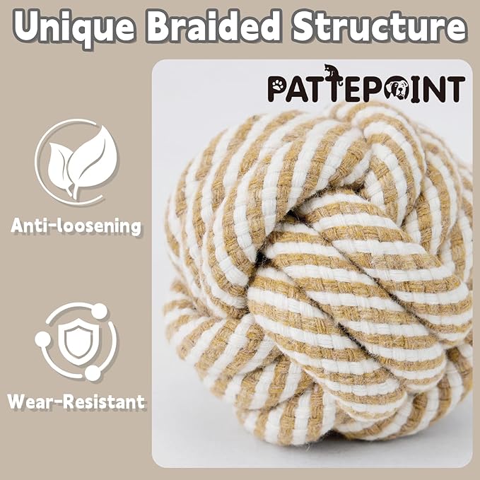 Dog Rope Toy for Small Dog 3pcs, Natural Chew Toys for Puppy, Medium & Small Dogs, Tug of War Rope for Puppies Clean & Relieve Teething