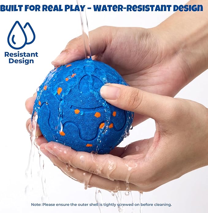 Fsitego Dog Balls: Interactive Dog Ball Auto Rolling - Interactive Dog Toys for Aggressive Chewers - Bouncy & Throwable, Type-C Rechargeable, Washable, for Small & Medium & Large Dogs – Blue