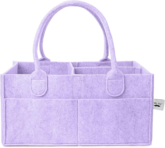 Mr. Pen- Baby Diaper Caddy Organizer, lavender dream, Nursery Storage Bin and Car Organizer for Diapers and Baby Wipes