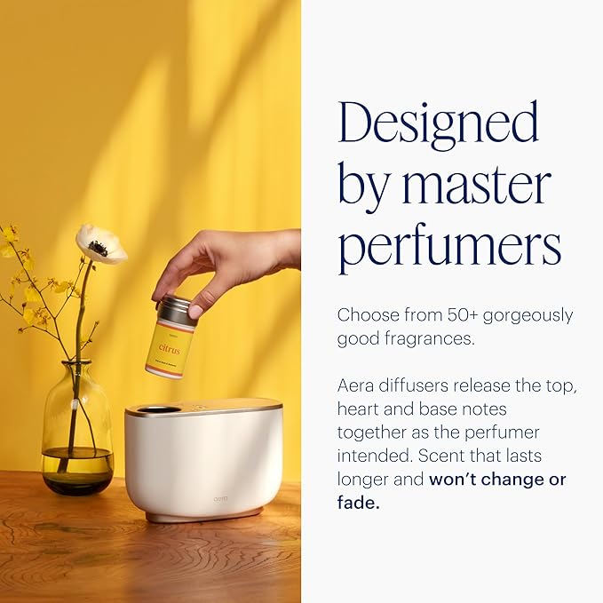 Aera Home Essential Oil Fragrance Diffuser – Waterless Electric Aromatherapy Smart Plug-in, Wi-Fi & App/Alexa Controlled, Hypoallergenic – for Rooms 500-1000 sq ft (Capsules Sold Separately)