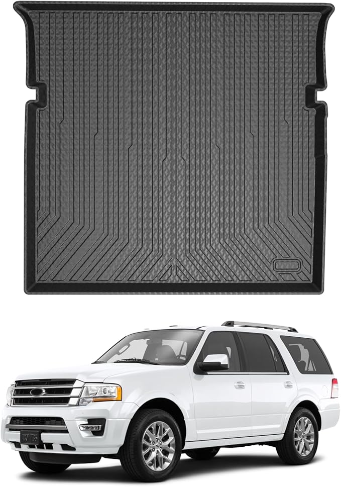 Mixsuper Custom Fit for Cargo Liner 2003-2017 Ford Expedition/Lincoln Navigator (No EL or L Models) Behind The 2nd Row Seats All Weather Rear Cargo Trunk Floor Mat